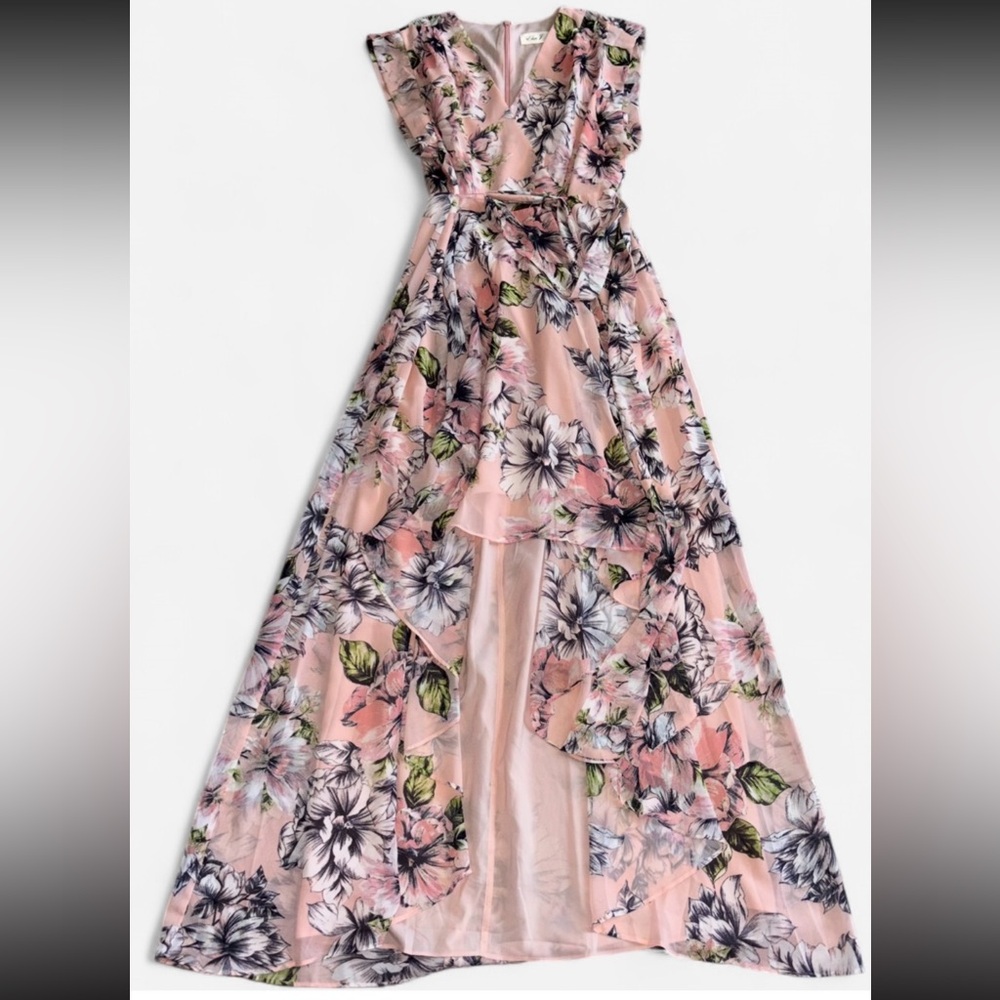 Eliza J Asymmetrical Floral Dress - Picture 2 of 5